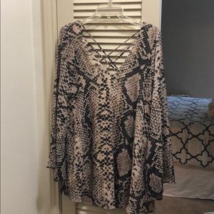 SHOW ME YOUR MUMU snake print dress